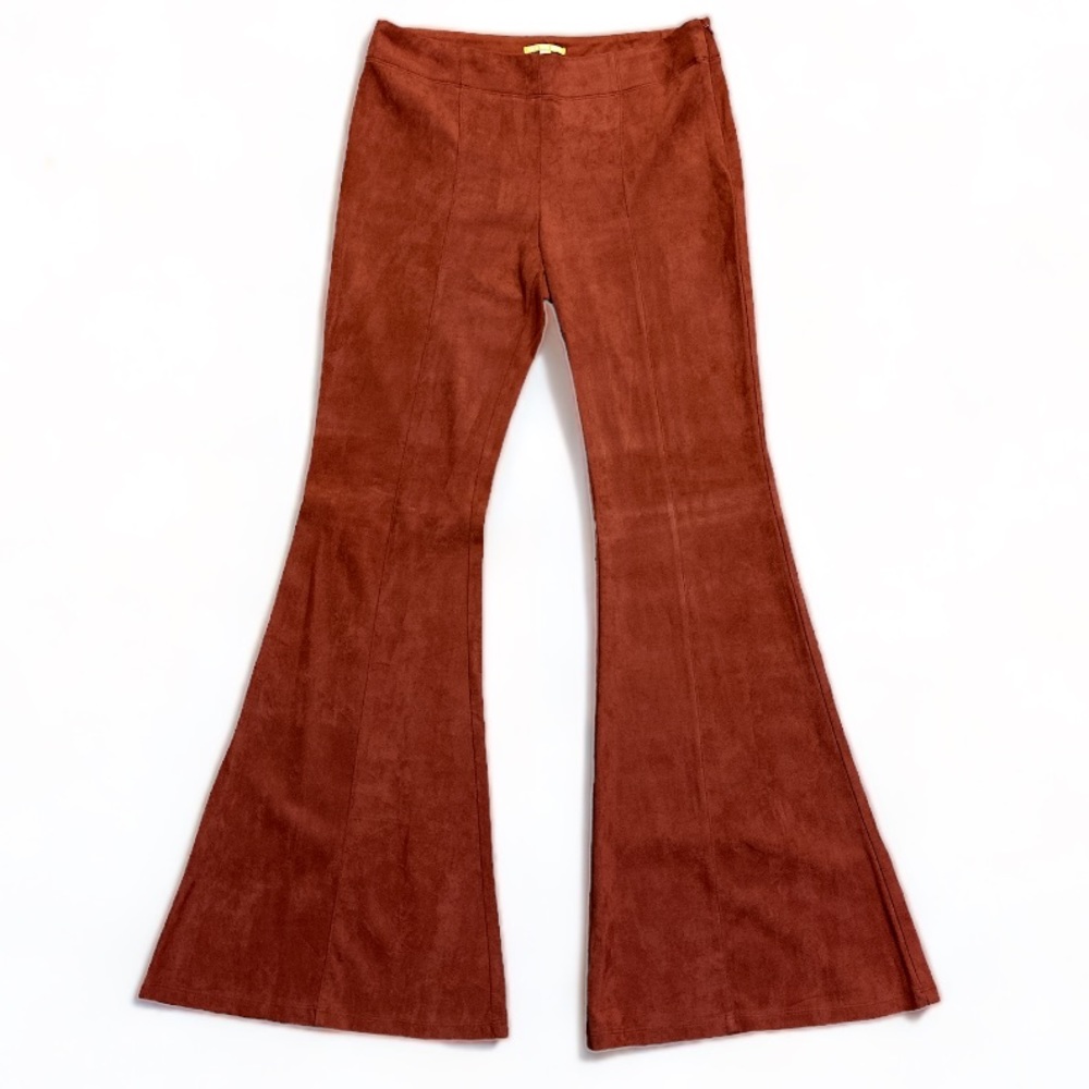 Gianni Bini Flare Leg Rust Pants With Side Zipper Ladies Size L WORN ONCE EUC